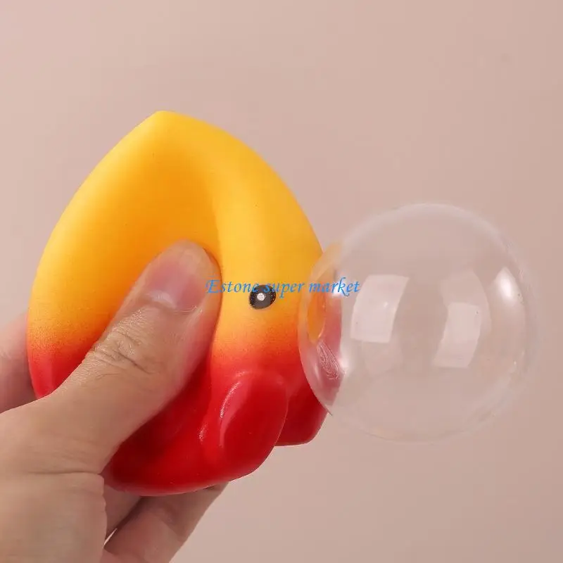 090B Blow Bubble Stress Toy Squeezable Relaxing Funny Sensory Toy for Student