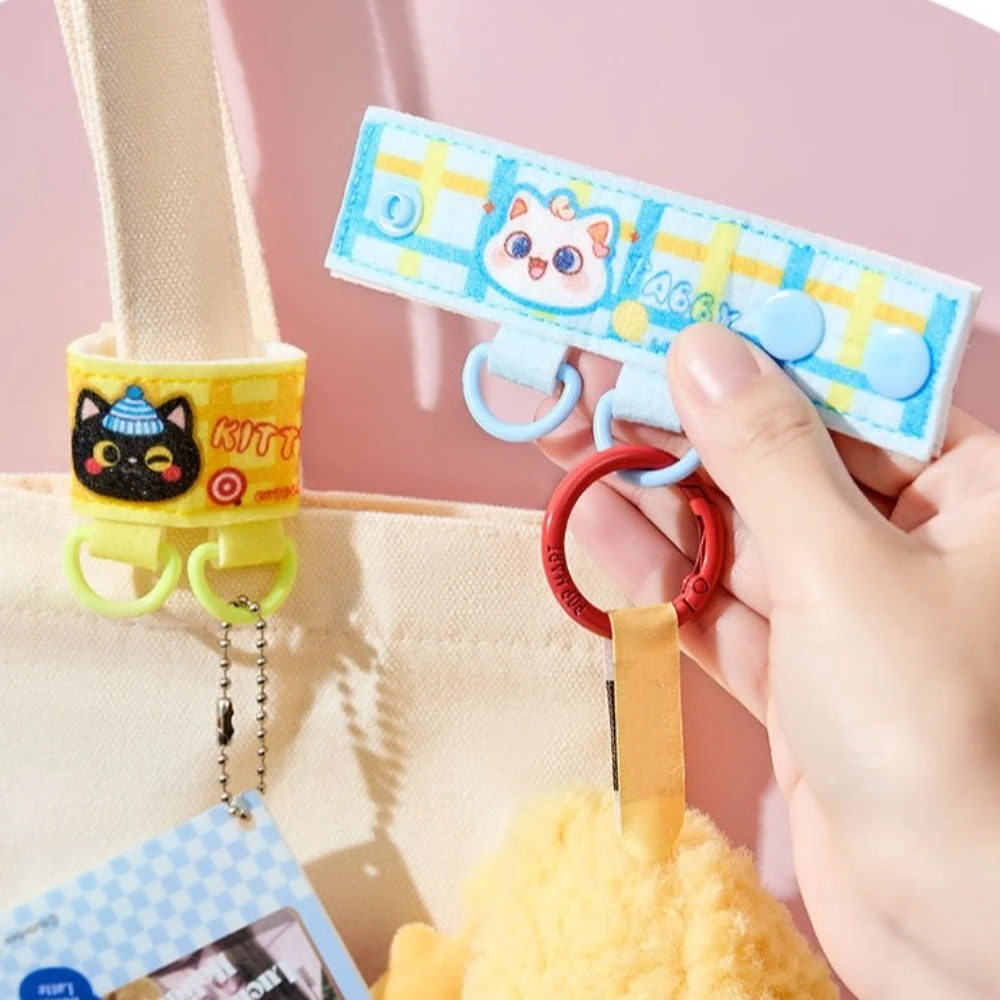 Cartoon Extension Buckle D-Type Anti-lost Snap Button Bag Charm Double Ring Cute Girly Backpack Pendant