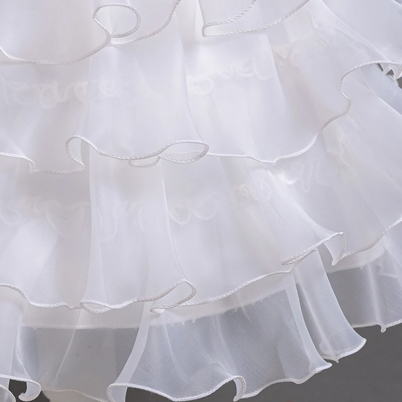 3-10 Years Children Boutique Dinner Party Formal Dress Princess Pink Elegant Glitter Ball Gown Baby Girls Birthday Party Dresses