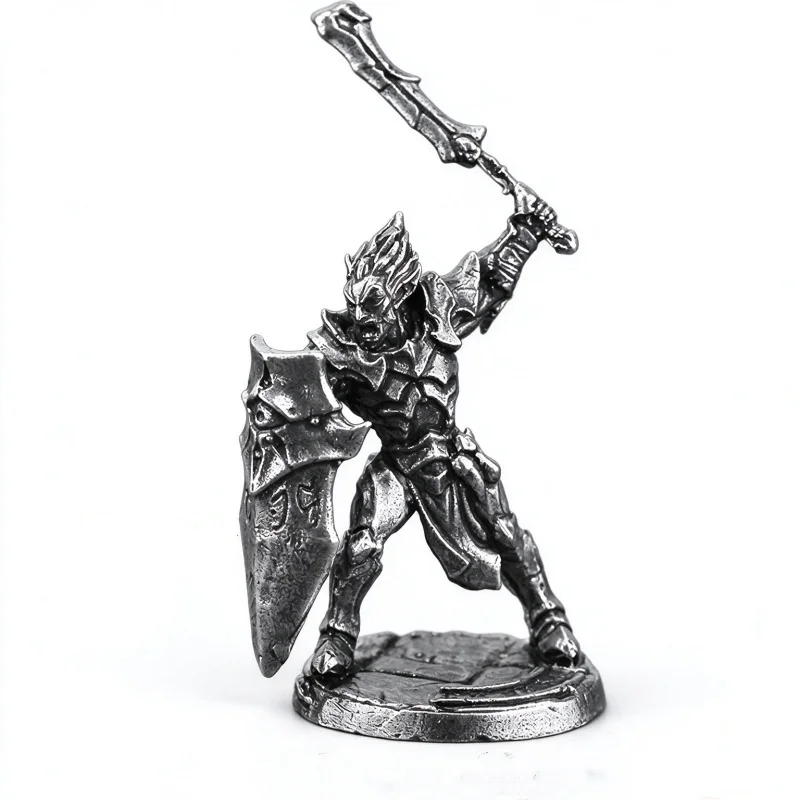 White Copper Fantasy Elf Warrior Miniature Figure Tabletop Wargame Model Ornament Men's Collectible Gift