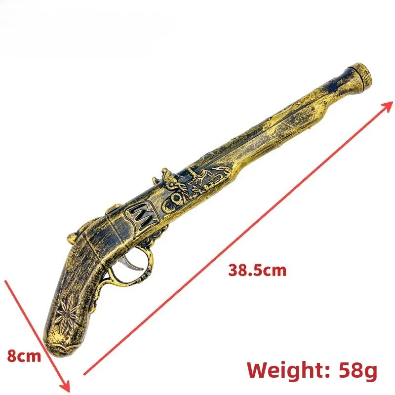 40cm/15.75in Pirate Gun Plastics Cosplay Weapons Model Props Katana Halloween Decor Peripherals Ornaments Display Birthday Gifts
