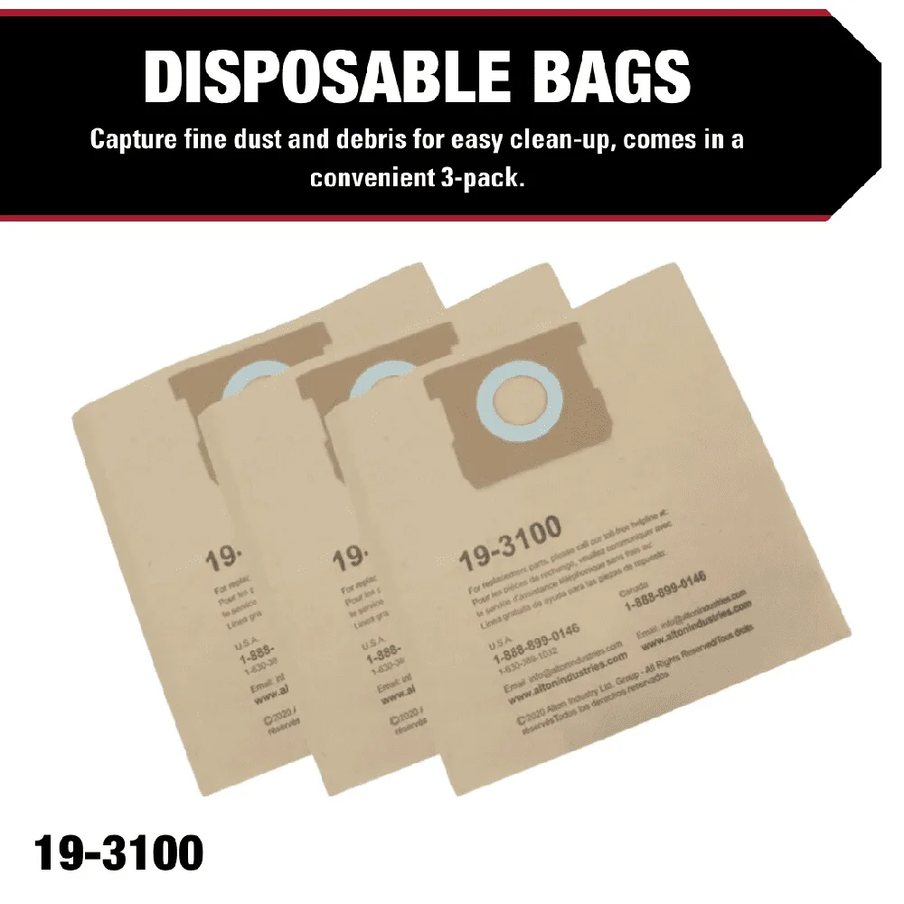 5 ガロンウェットドライ Vac フィルター交換バンドル高効率使い捨てバッグ 3 パックカートリッジフィルター簡単なインストールロング
