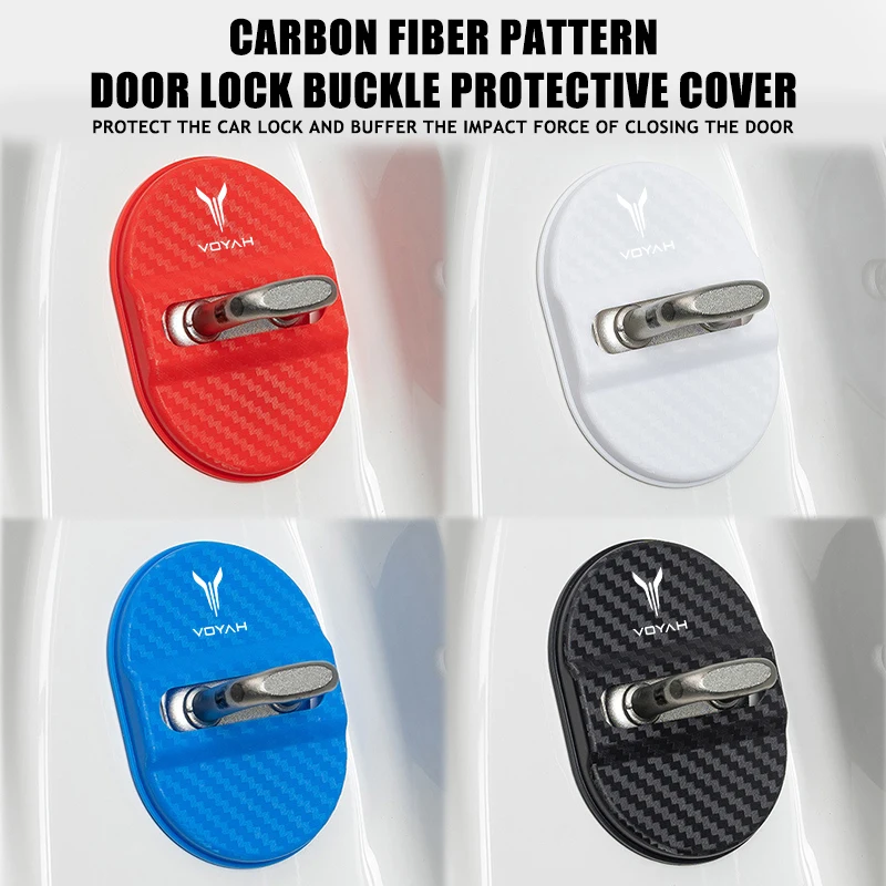 4 قطعة قفل باب السيارة الغطاء الواقي وسادة بلاستيكية مكافحة الصدأ كم اكسسوارات ل Voyah الحرة SUV I-لاند حالم 2021 2022 #4