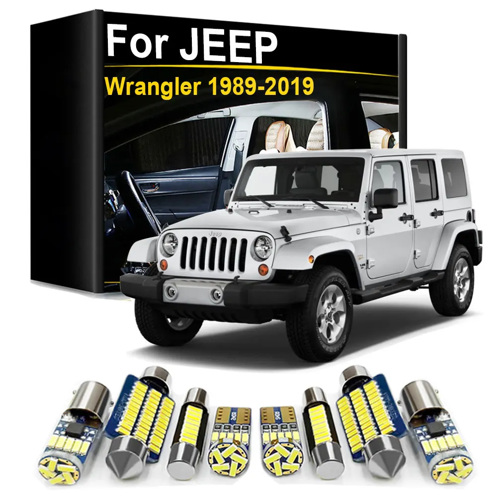 Interior LED Light Kit Canbus For Jeep Wrangler JK TJ YJ 1987- 2007 2008 2009 2010 2011 2012 2013 2014 2015 2016 2017 2018 2019