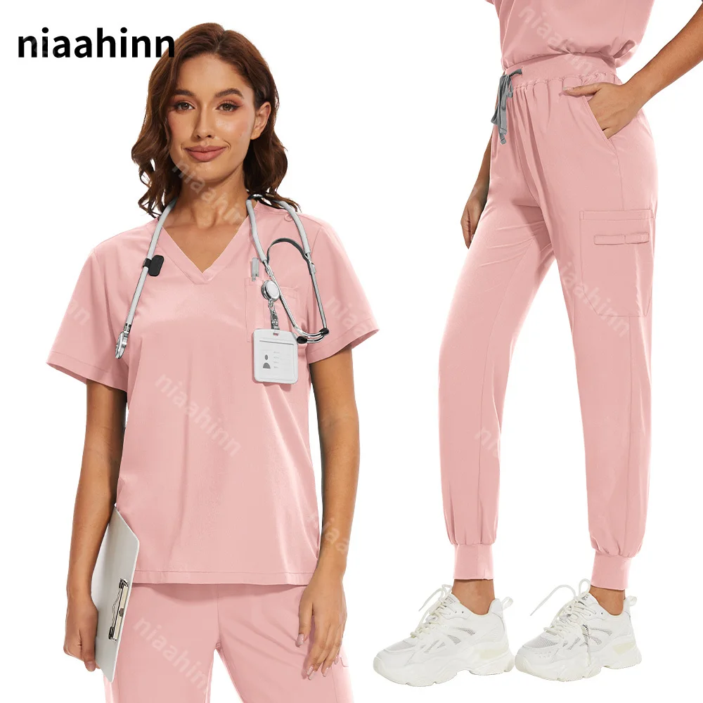 Niaahinn Beauty Salon Spa Uniforms Pet Hospital Dental Clinic Medical Uniform Operating Room Stylish Work Set Doctors and Nurses