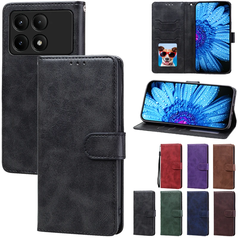 Poco X6 Pro 5G Case For Poco X6 Pro 5G Case Wallet Leather Flip Cover For Xiaomi Poco X6 Pro X 6 Pro X6Pro Case Book Cover Funda