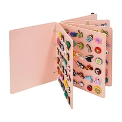 Large Capacity Shoe Croc Charms Organizer Booklet Creative Book Storage Bag Shoe Flower Collection Display Stand Hold Up