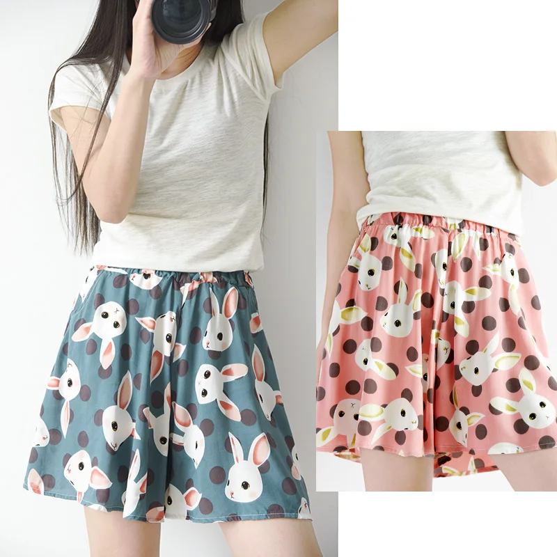 

Удобные хлопковые брюки-шорты женские, драпированная юбка, летние повседневные брюки с широкими штанинами, мягкие, с эластичной талией, 100% хлопок