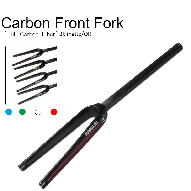 Full Carbon Front Fork Genuine TEMANI T800 Carbon Fork Compatible 14/16/18/20 Inch Mini Folding Bike Accessories