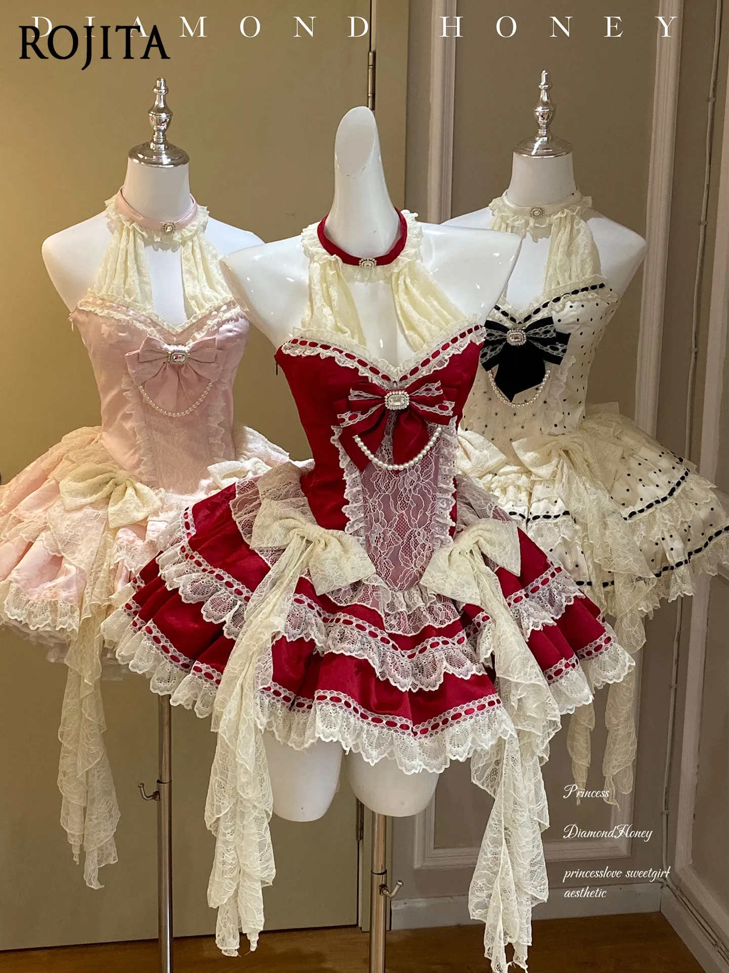 Świąteczna Czerwona Urocza Słodka Sukienka na Ramiączkach Atmosfera Urodzinowa Sukienka dla Dorosłych Sukienka na Uroczystość Wykwintna Zabawna Sukienka Bez Rękawów Krótka Sukienka