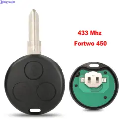 Jingyuqin 3 Bottoni Chiave A Distanza Dell'automobile Per Mercedes Benz Chiave Smart Fortwo 450 Forfour Roadster Chiave 433 MHz Auto Chiave Fob Lama