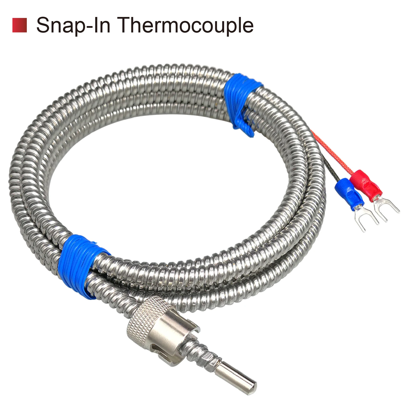 1m 2m 3m 5m SS Hose Probe for Plastic Injection Molding Machine Temp Control WRNT-03 K/J Bayonet Thermocouple Sensor