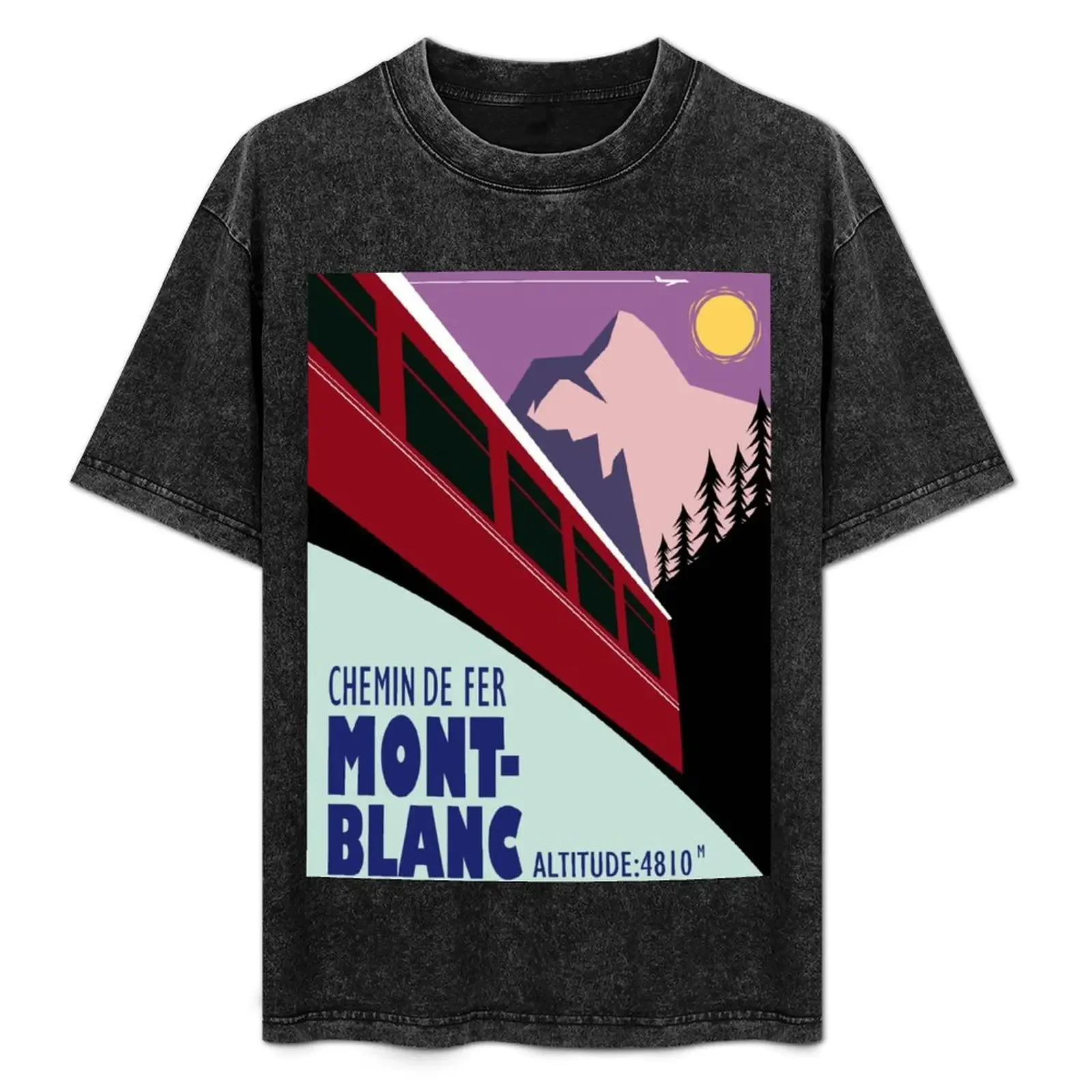 

Chemin de Fer Mont Blanc poster T-Shirt anime stuff sweat mens t shirts pack