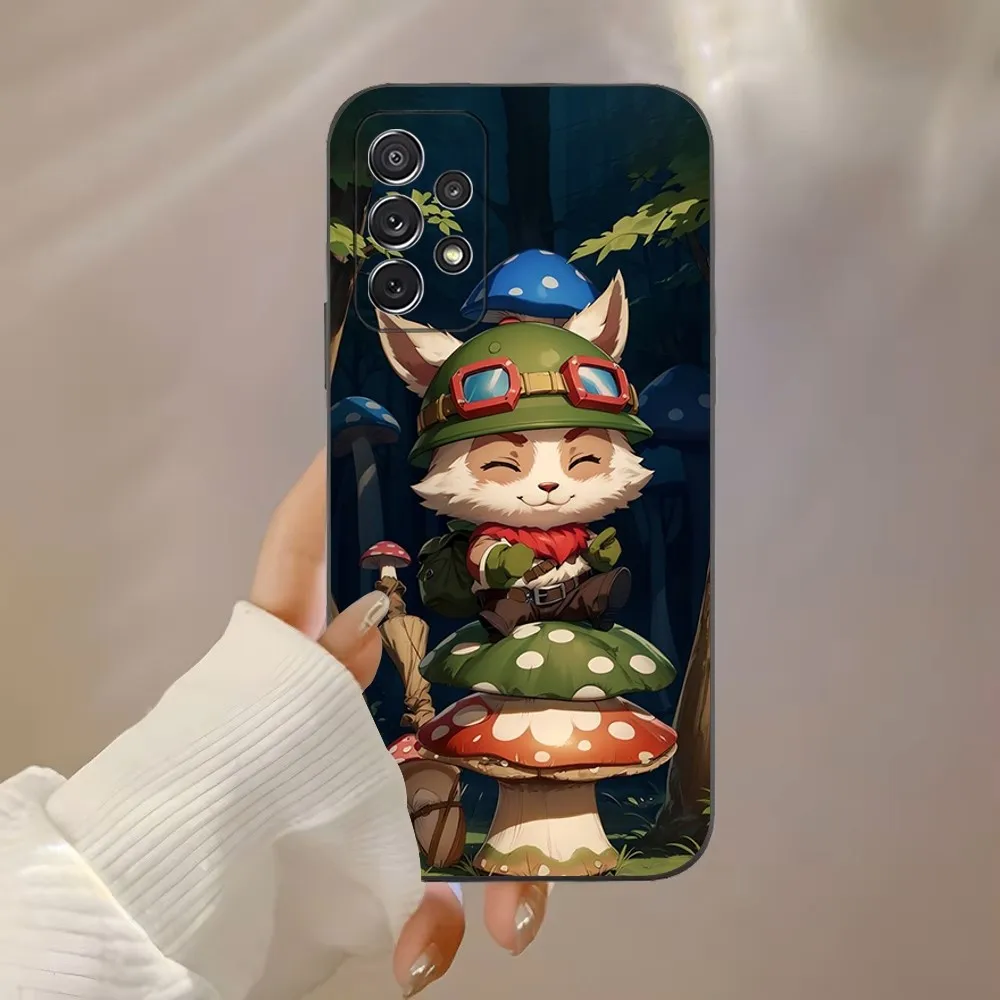 L-League of Legend T-Teemo Phone Case For Samsung Galaxy A91,A80,A73,A72 ,A71,A53A52,A32 ,A31A22,A21s,A20,Black Cover