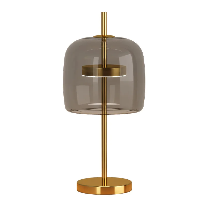 

Modern simple glass table lamp, living room bedroom bedside soft decoration design decorative table lamp
