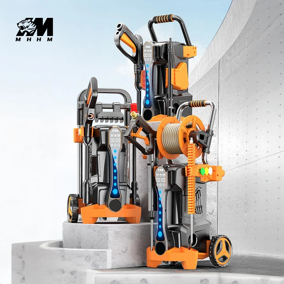 

Автоматический электрический портативный водяной пистолет высокого давления, мощное портативное оборудование для обслуживания автомобилей, автомойка