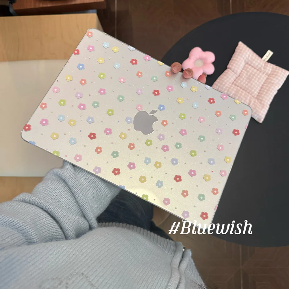 Dopamine Floral Shining Laptop Cover For Macbook Air 13 15inch NEO A3404 M5 M4 A3113 A3241 A2941 A2337 Pro 14 16 M3 M2 M1 Cover