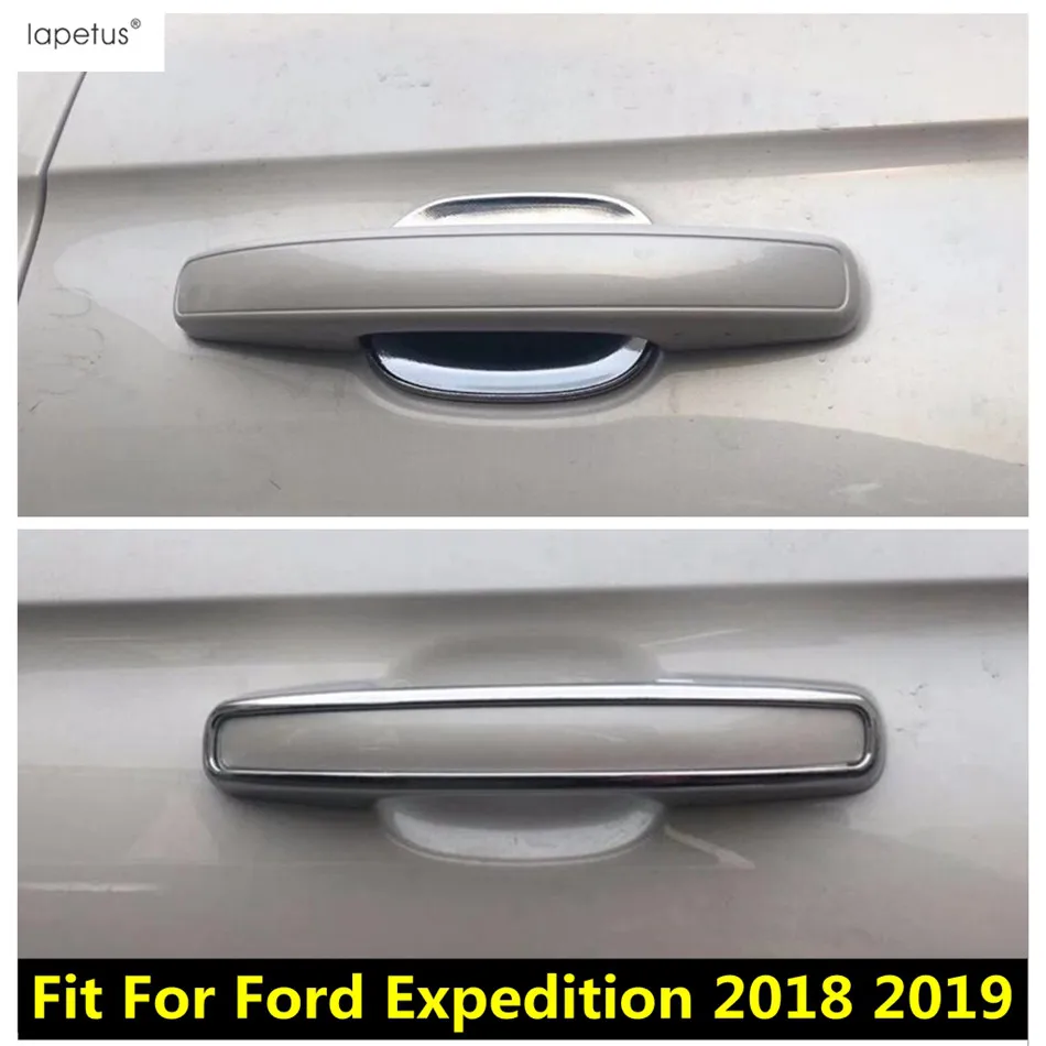 

Car Outer Door Handle Bowl Molding Decorative Sequins Cover Trim ABS Chrome Accessories Exterior For Ford Expedition 2018 2019