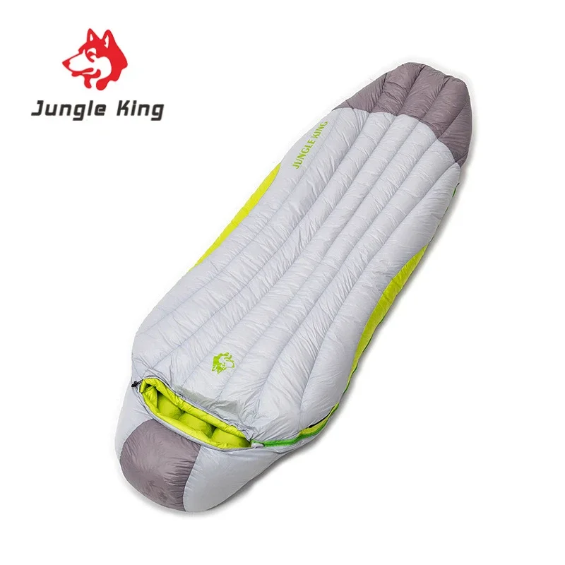 JUNGLEKING Ultralight Mummy Duck Down Sleeping Bag Outdoor Backpacking Camping Hiking Travel Spring Summer Autumn WinterPortable