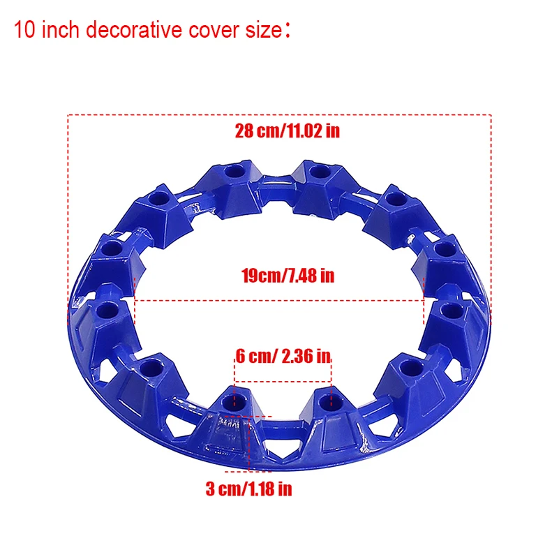 10-inch ATV Wheel Trim Hub Protection Decor Rim Cap Universal Vehicle All Terrain Wheel Plastic Cover Fit To 10 Inch WheelsNEW