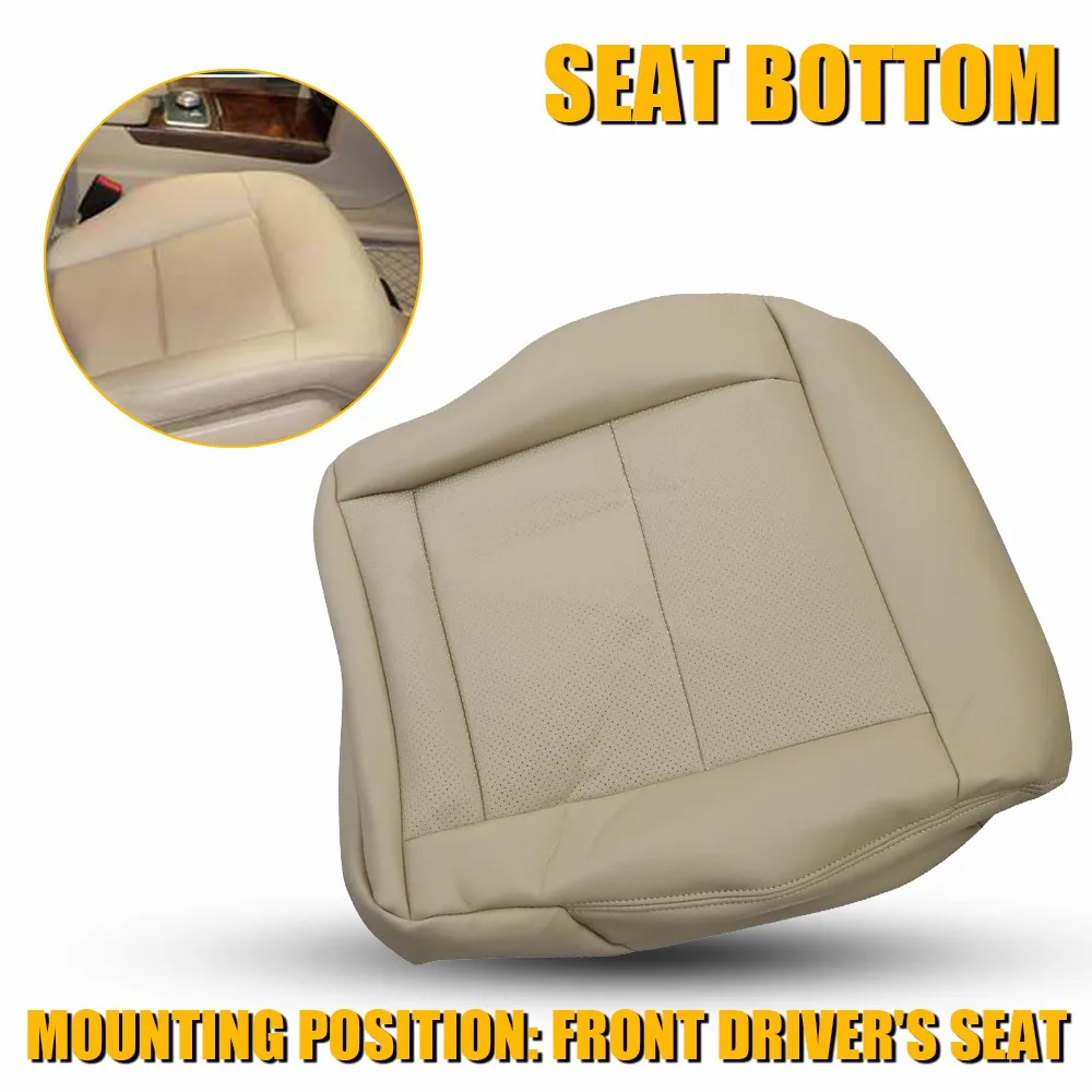 

1Pcs Driver Side Leather Bottom Seat Cover Tan Black Fits 2010-2014 Mercedes Benz E350 E550