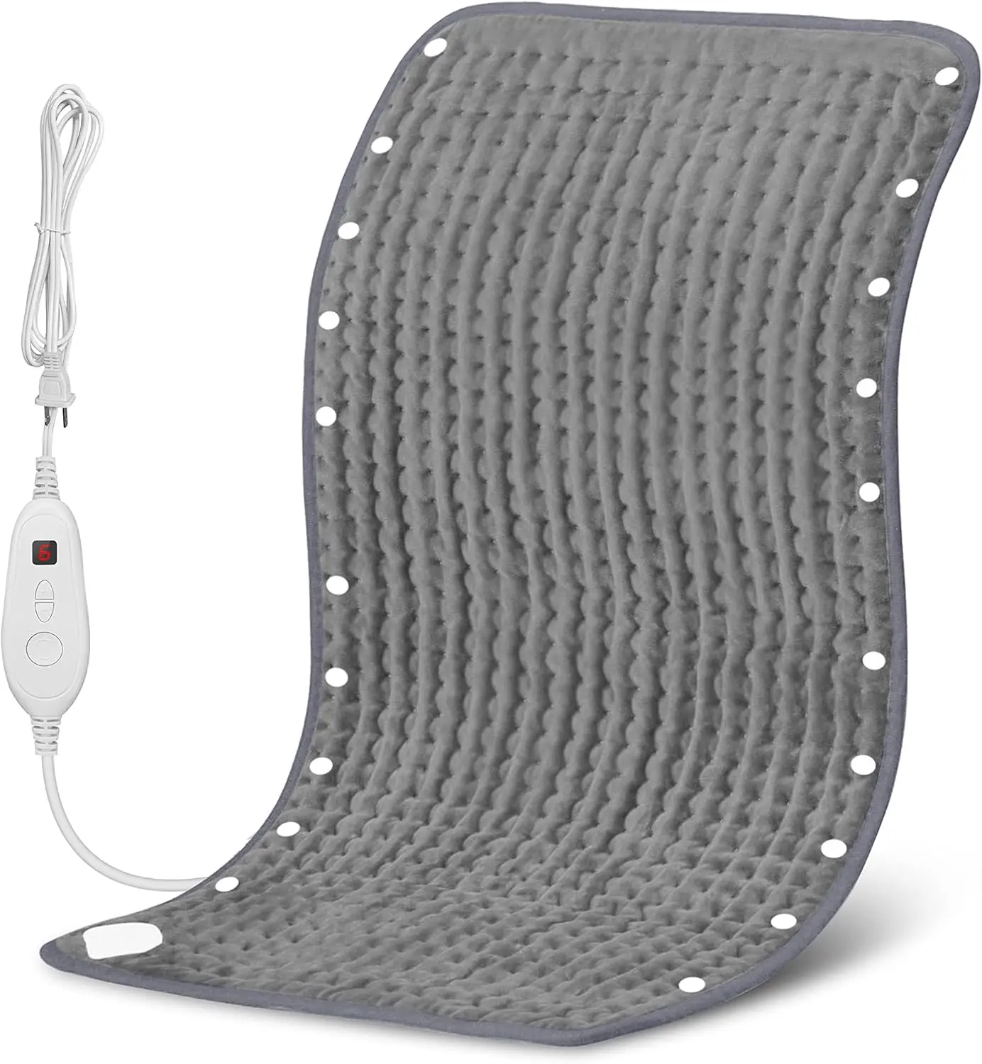 

Electric Heating Pad with 6 Temperature Settings, Auto Shut Off, Washable for Back Pain Relief
