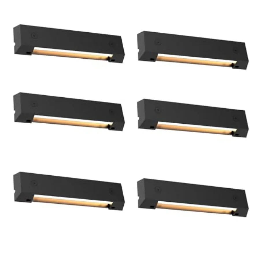 

6 Pack Low Voltage AC/DC 12V LED Landscape Deck LightOutdoor Retaining Wall Lights IP65 Waterproof Step Lights for Stair Lighti