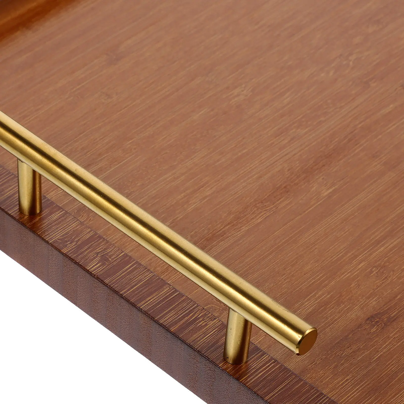 

Rectangular Bamboo Serving Tray with Handles Multi-Functional Storage Display Tray for Kitchen Dining Room Decorative Use