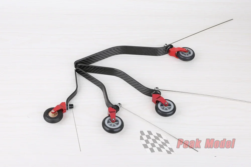 KUZA mais novo direção completa de fibra de carbono CNC liga roda traseira COMBO 4 tamanhos para 30CC ~ 220CC aeronave avião roda traseira de carbono