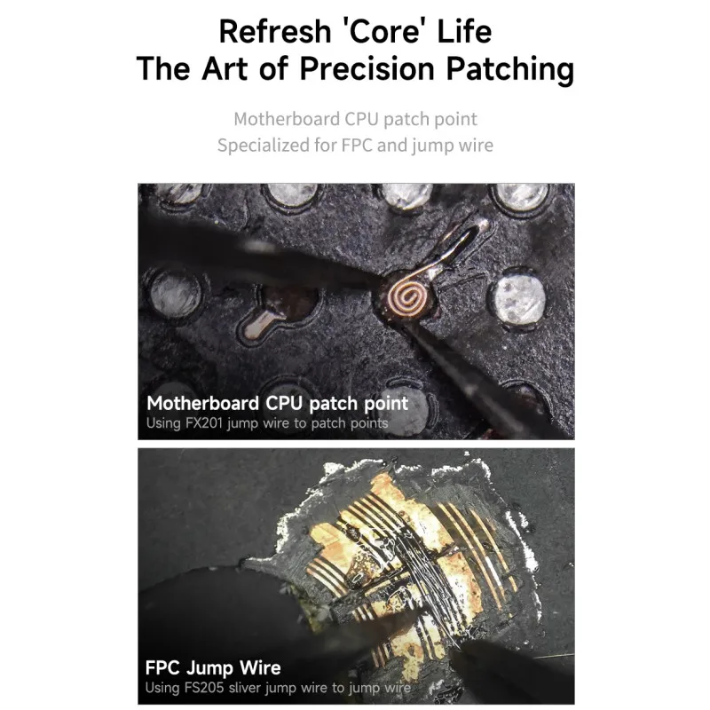 MECHANIC FX105 сверхтонкий изолированный соединительный провод для материнской платы мобильного телефона, процессор, печатная плата FPC, быстрый зубец, без сопротивления, ремонтная линия Fly Line