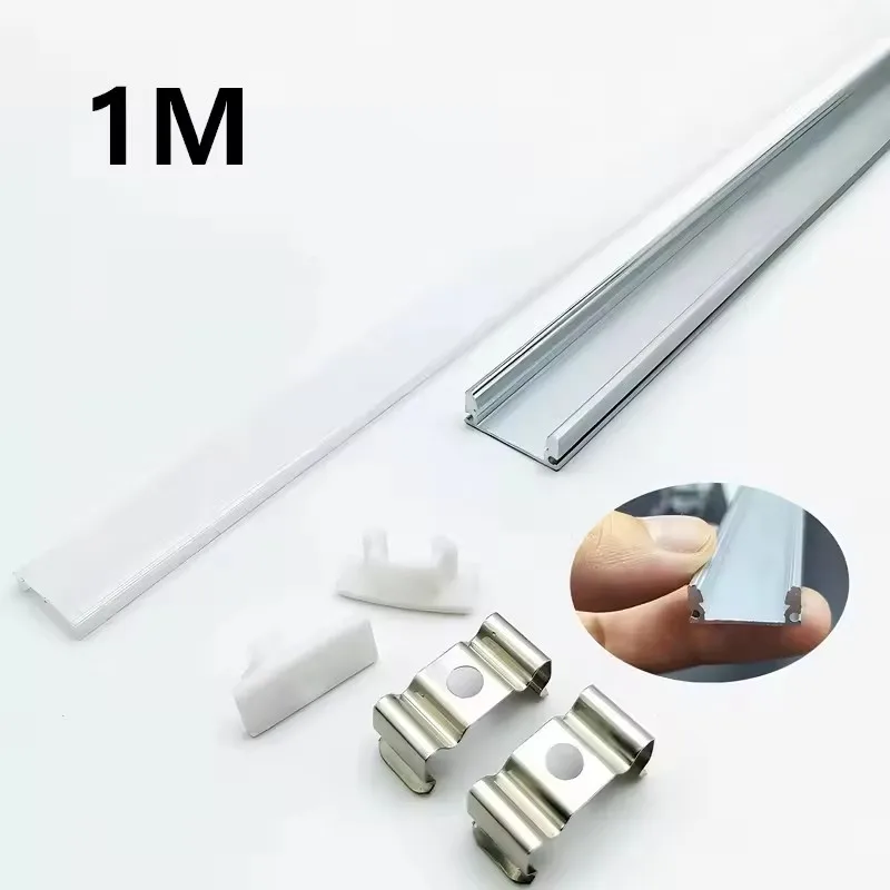 10-30pcs/lot 1M U/V Shape Corner Aluminium Profile Channel Holder for LED Strip Light Bar Under Cabinet Lamp Kitchen Closet