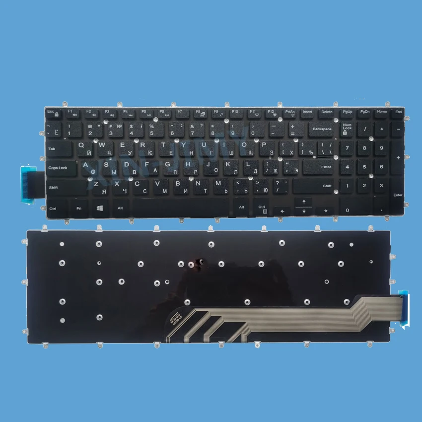 

XIN Russian Backlit Keyboard For DELL Inspiron 15-7000 7566 7567 7568 7577 5567 7587 7570 7580 5567 3580 3581 3582 3583 Laptop