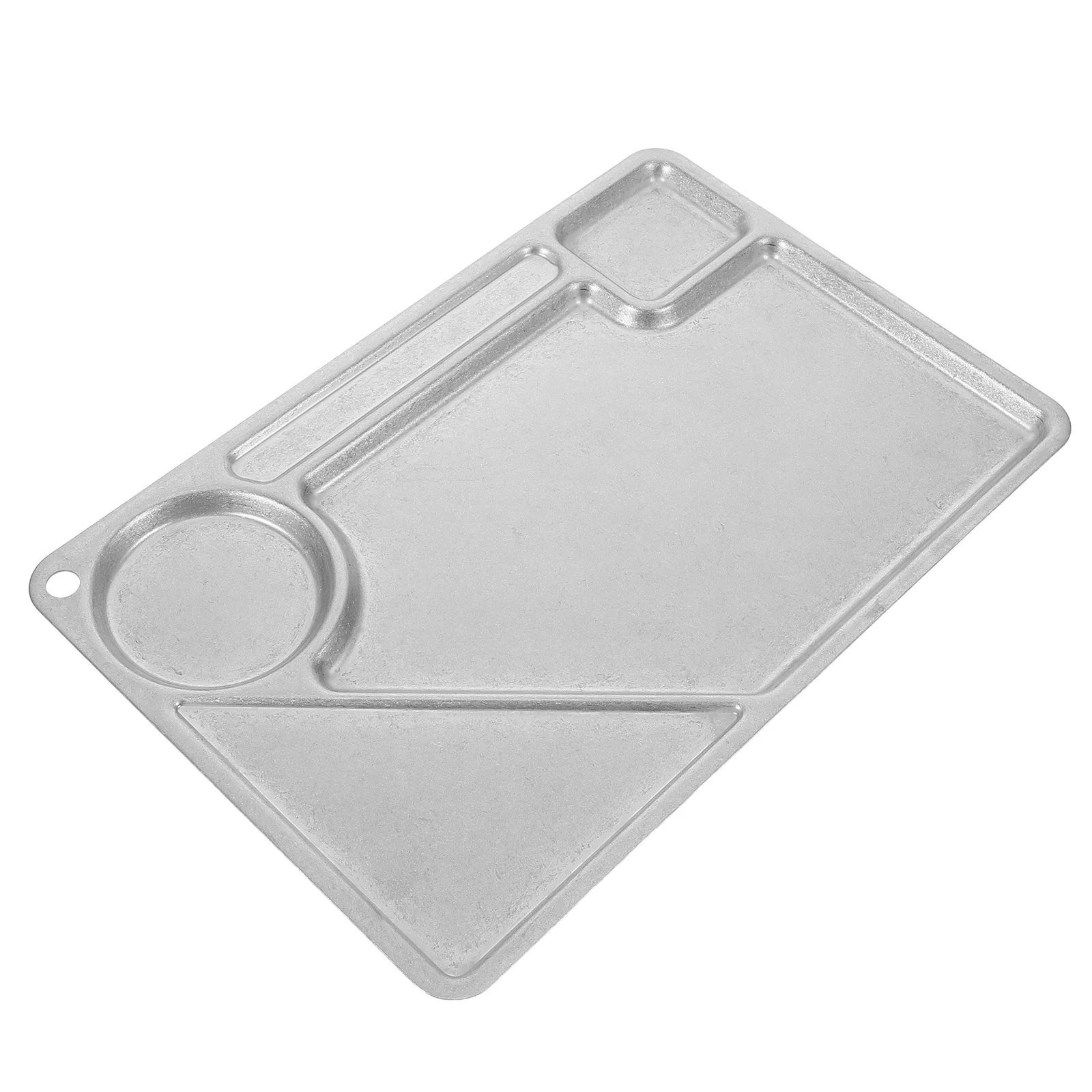 

Vintage Stainless 5-Section Dessert Tray Serving Platter For Snacks Fruits Sushi Fish Plate Lunch Dinner Plates