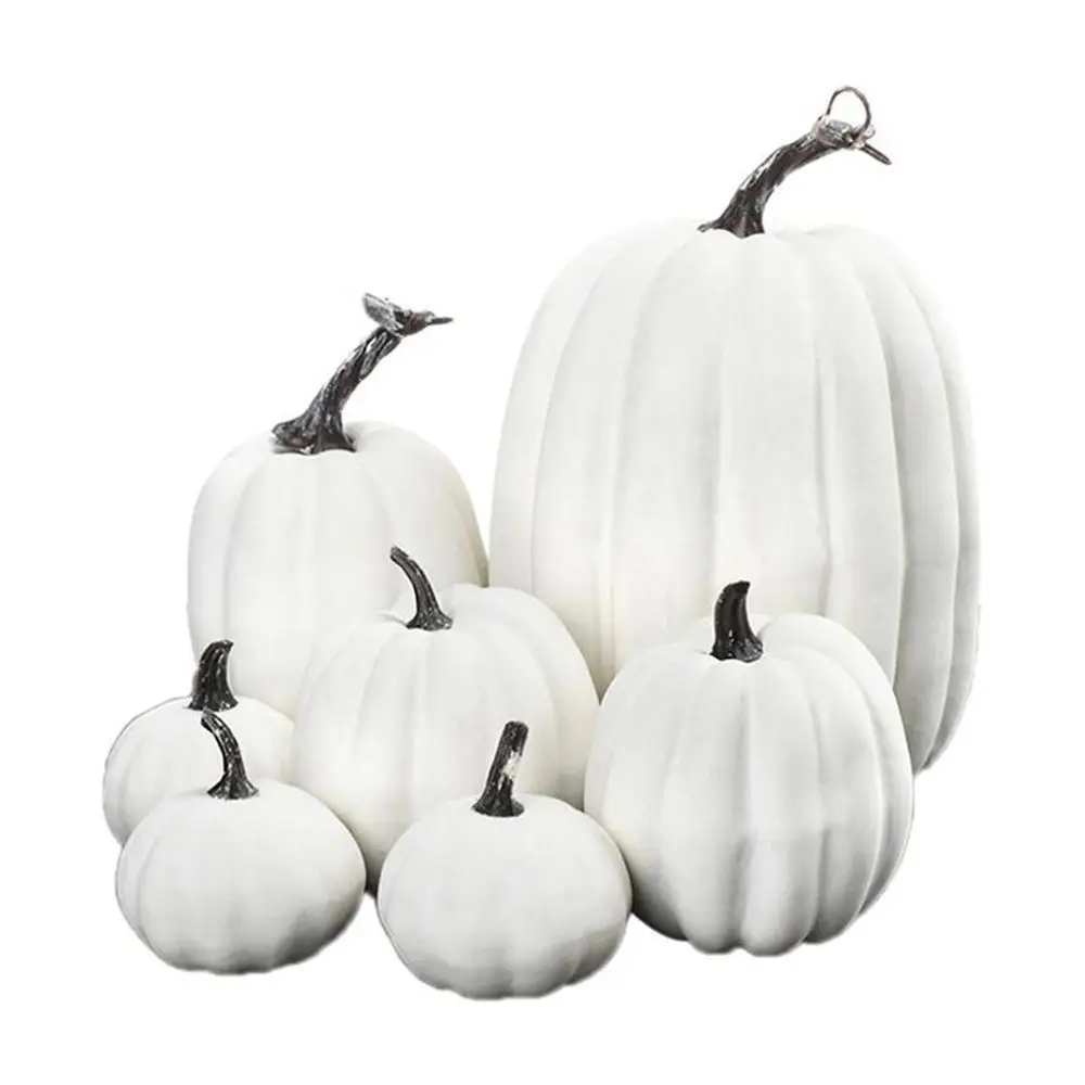 

7PCS Wedding Party DIY Craft Thanksgiving Halloween Decoration Fake Vegetable Artificial Pumpkin Simulation Pumpkin Model