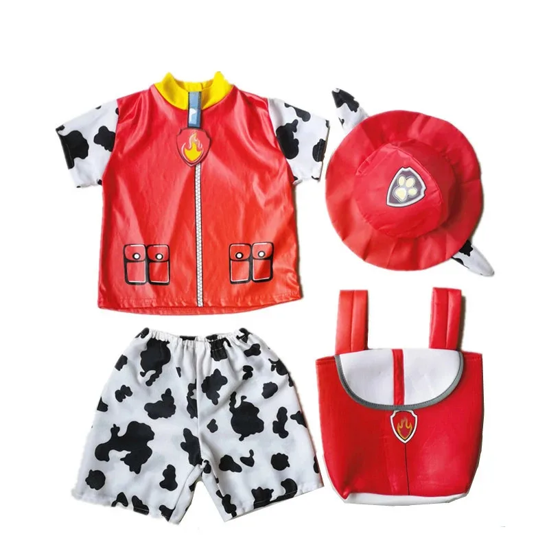 Anime Dog Patrol Kids Short Sleeved Top Shorts Suit Marshall Chase Skye Zuma Rubble Patrol Uniforms Halloween Cosplay Costume