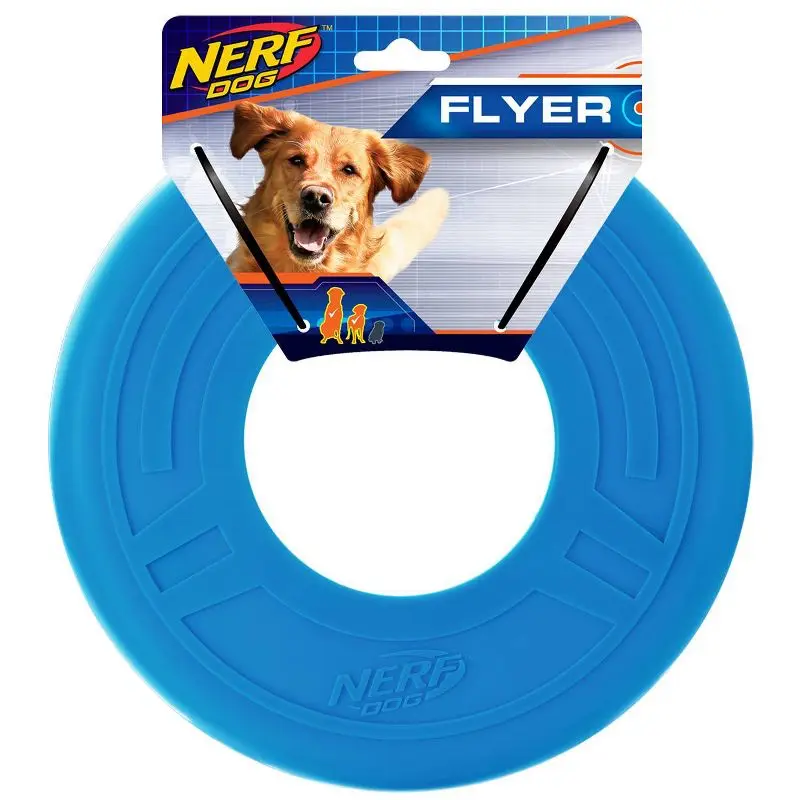 

Floating Ring Flyer Dog Toy for Fetch Games Durable Tug of War Disc Lightweight Outdoor Water Play Interactive Puppy Frisbee