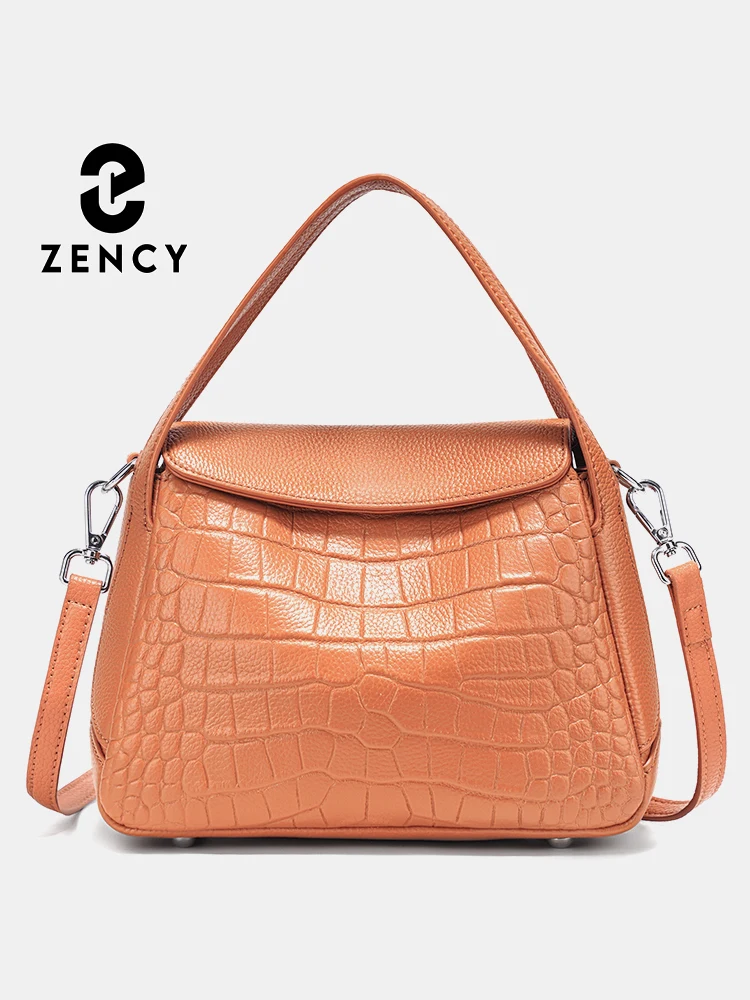 حقيبة كتف جلدية من Zency حقيبة نسائية أصلية عتيقة بتصميم صغير حقيبة متقاطعة على حقيبة نسائية جديدة باللون الأخضر الكاكي بولسا كبيرة