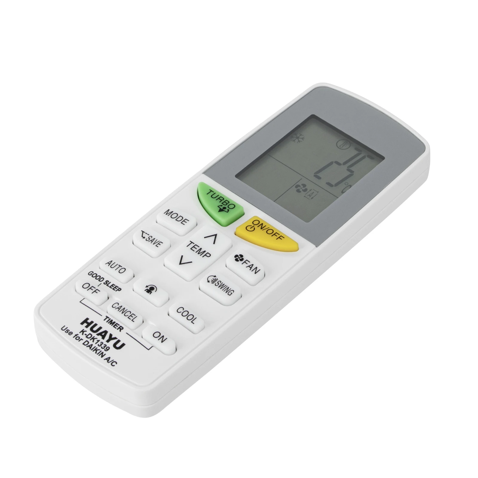 جهاز تحكم عن بعد عالمي A/C يستخدم فقط لاستبدال مكيف الهواء المخصص لجميع الموديلات من ماركة Daikin K-DK1339