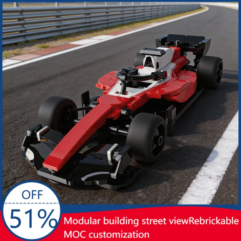 

226 PCS Customize Series SF-26 Speedy Sports Red Modify Car MOC Building Block Model Children Halloween Gift Educational DIY Set