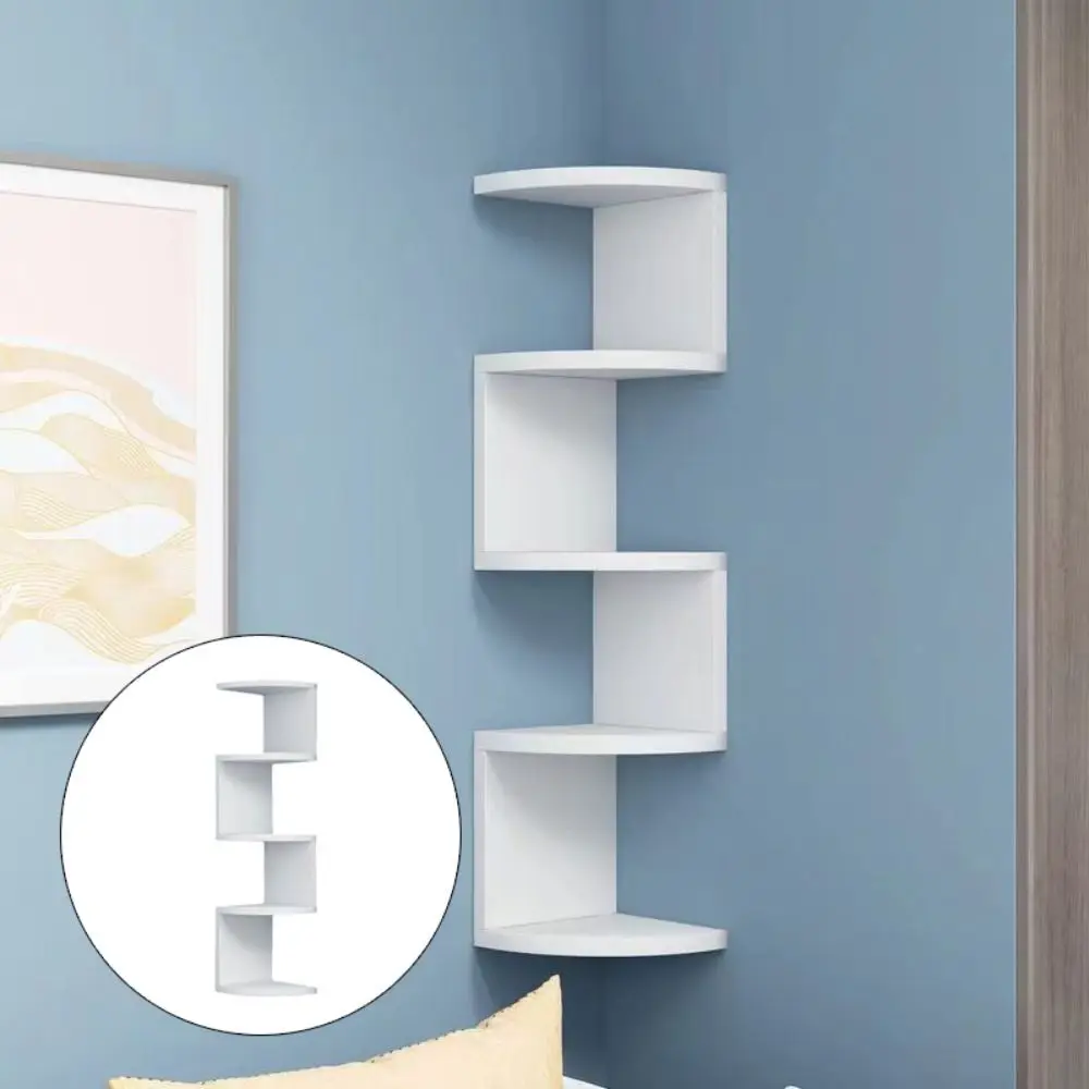 

Высококачественная современная настенная полка для хранения, компактный дизайн, экономия места, многослойная полка, прочная многослойная книжная полка для спальни
