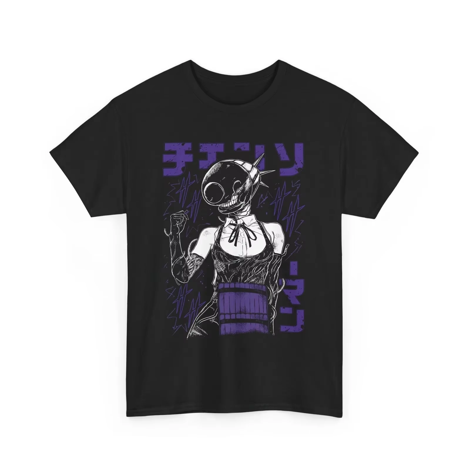 Chainsaw Man Makima Power Aki Denji Anime Printed T-shirt Men's and Women's T-shirt Men's Top Sports T-shirt Men's T-shirt Tee