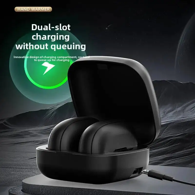 磁気デジタルディスプレイ充電式ハンドウォーマー、懐中電灯とパワーバンク付き – 冬用の防爆ポータブル加熱パッド