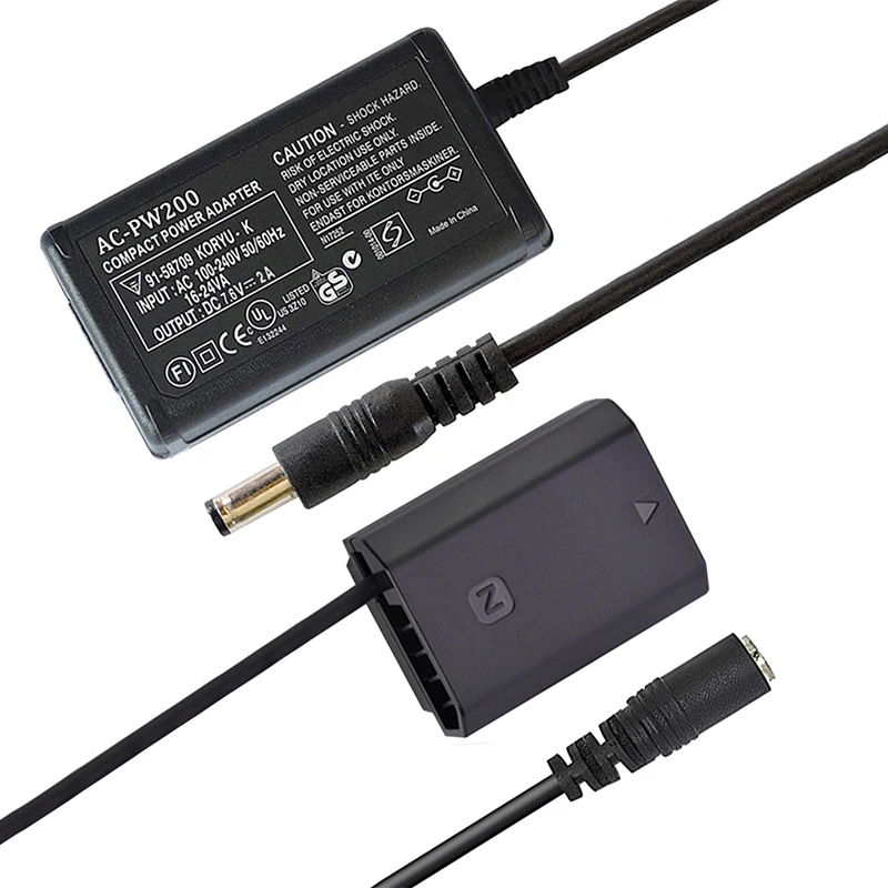 

NP-FZ100 Dummy Battery AC Power Supply Adapter For Sony Alpha1 A7C A7M3 A7M4 A7R4 A7R3 A7RM4 A7RM3 A6600 ILCE-9 9II