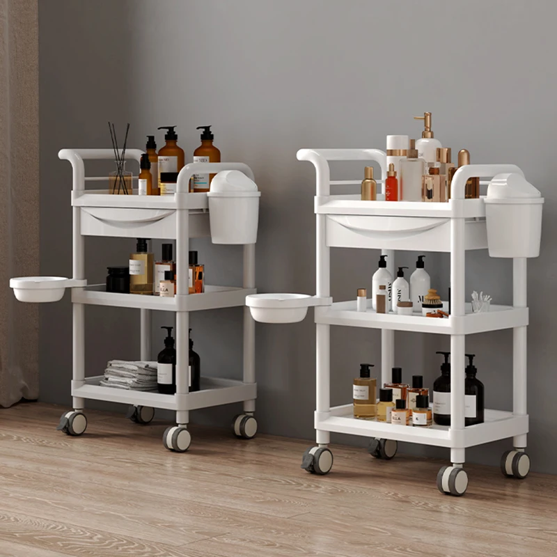 

Nordic Rolling Cart Cosmetologist Trolley Rotating Serving Beauty Salon Decor Furniture Multifunctional Muebles Belleza Barber