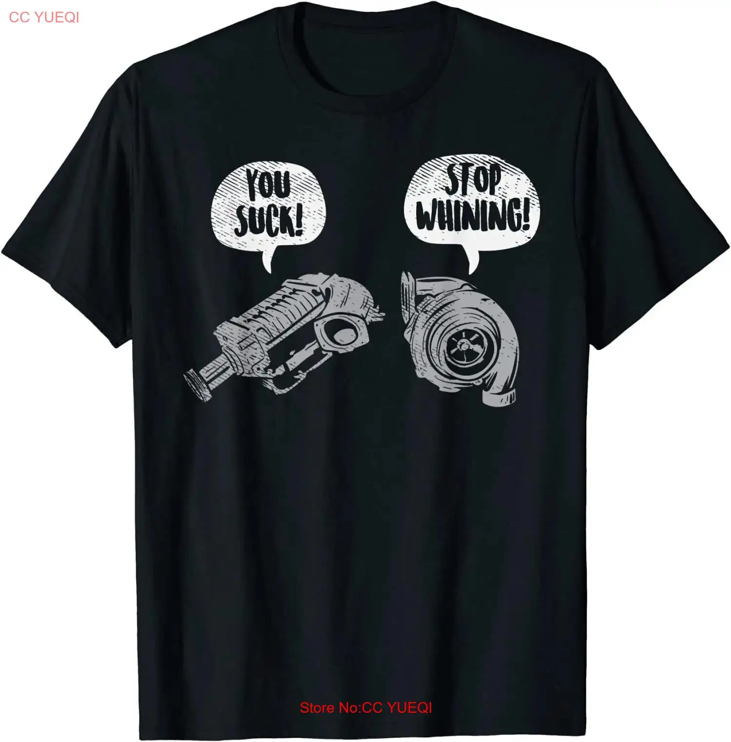 You Suck Stop Whining Turbocharger Supercharger Racing Gif Classic T-Shirt M-3XL