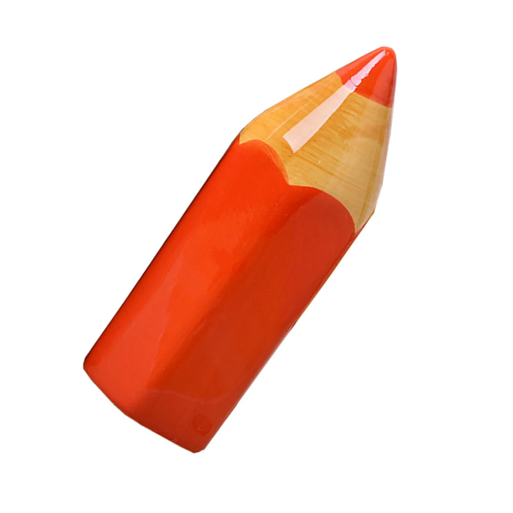 Ceramic Pencil Shaped Money Box Lovely Artwork for Desk Decor Birthday Present for Children Piggy Bank