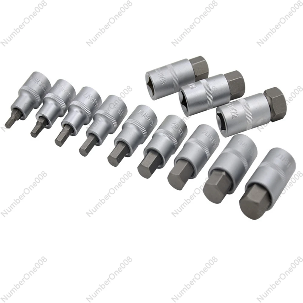 

12Pcs 1/2 Inch Drive Impact Hex Bit Socket Set H5 H6 H7 H8 H10 H12 H14 H16 H17 H18 H19 H22 Hex Key Sockets Set Hand