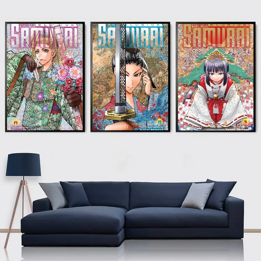 انمي ياباني الساموراي الإلكترونية عالية الجودة الملصقات الجمالية طلاء جدران ملصقات للمهاجع وغرفة المعيشة ديكور