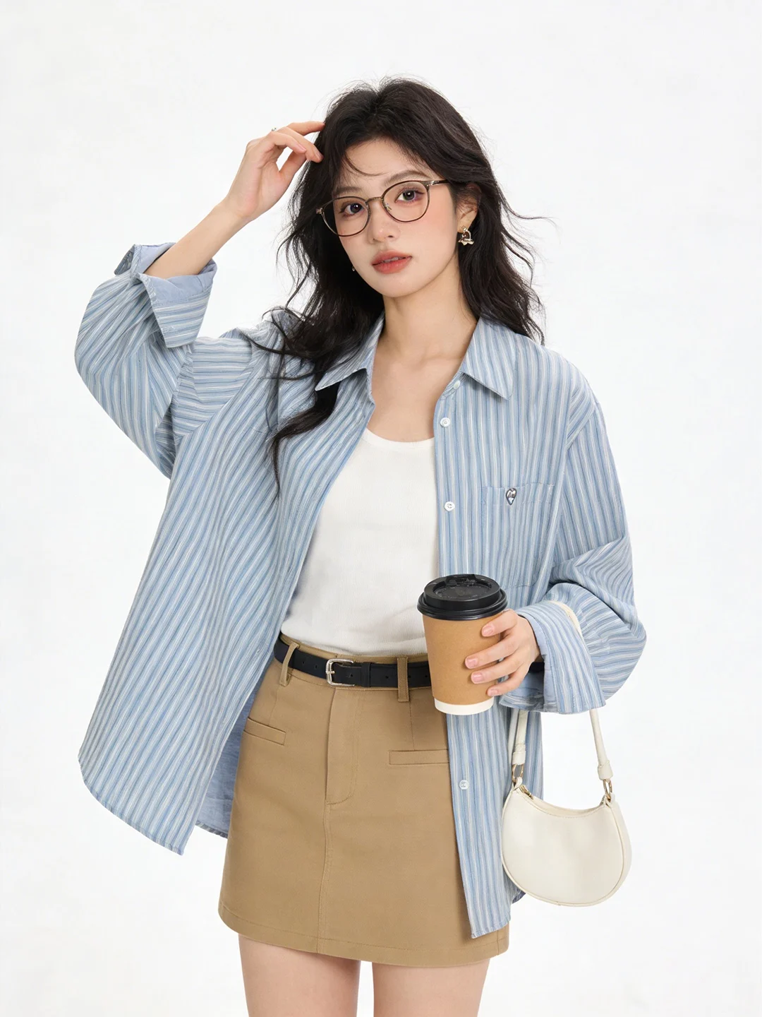 

Женская свободная полосатая бархатная куртка-рубашка в стиле кэжуал для повседневной носки, премиум-качество, весна 2026