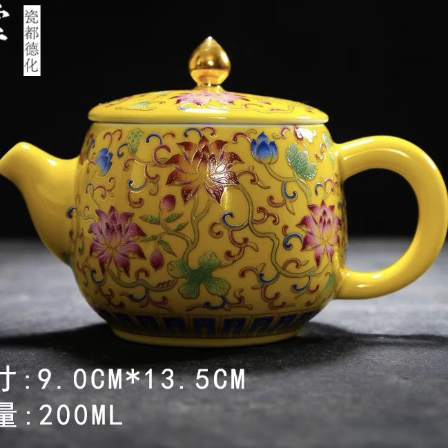 Chinese Style High-Grade Large Capacity Tea Ware with Lid Kettle Single Teapot